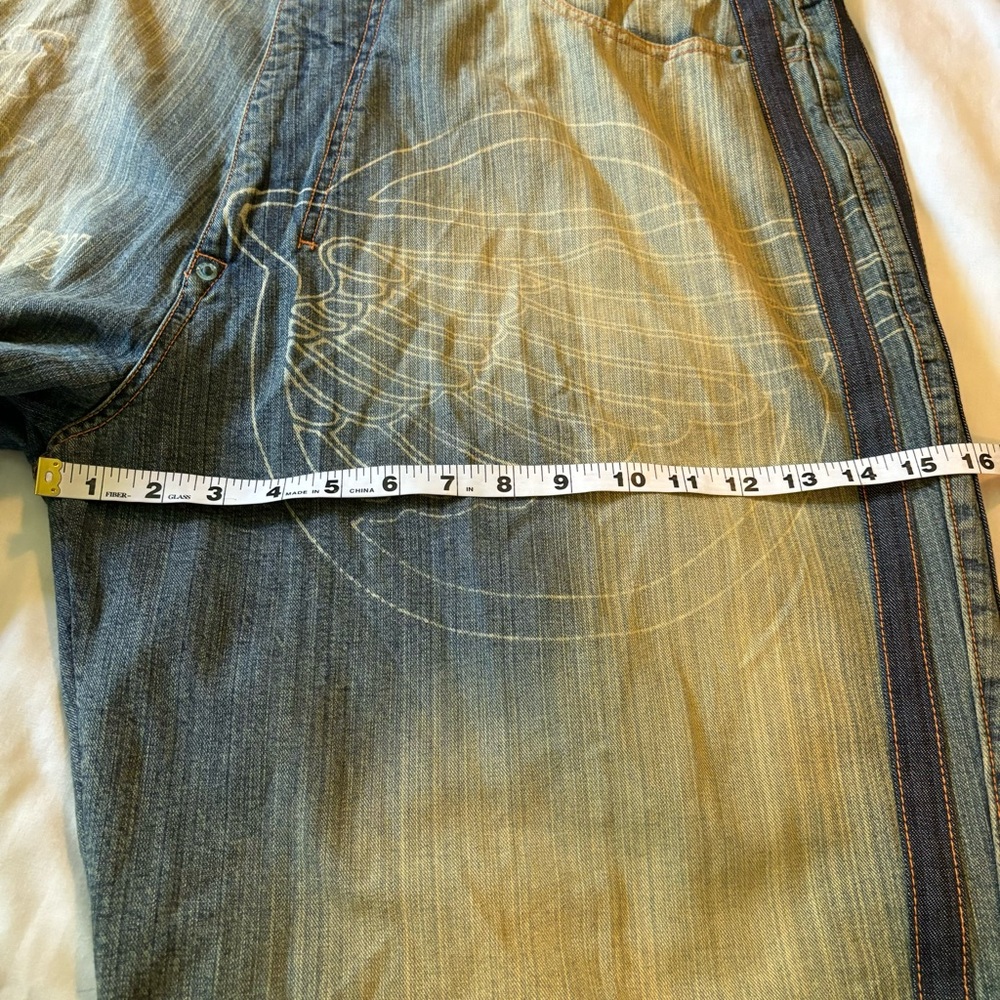 Indigo Red NWOT Mens Faded Farwest Color Industrial Denim Flex Shorts Size 40 - Picture 11 of 15